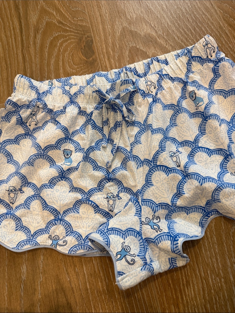 Roller Rabbit X Target Blue Patterned Monkey PJ Shorts NWT M